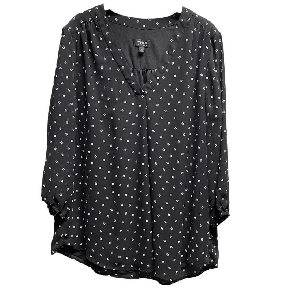 Jones New York size L pleated bodice & back lined top.